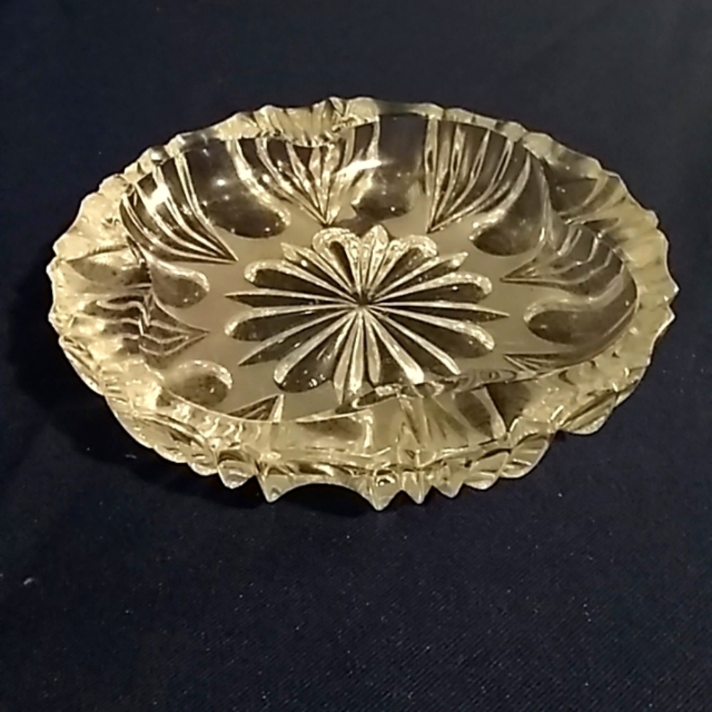 Vintage Crystal cut ashtray